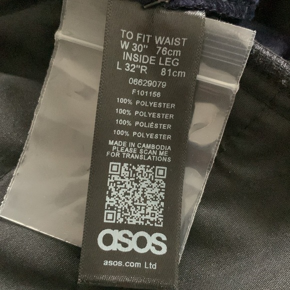 ASOS Men 2pc Blue Velvet Suit Personalized Floral Embroidered Lapel Designer - Picture 15 of 16